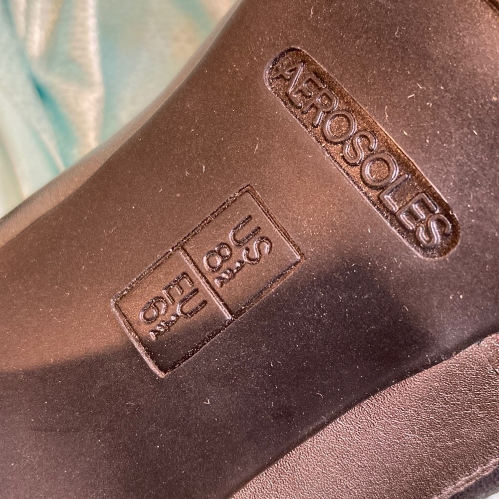 Black and silver peep toe aerosoles. Size 8.5. Great condition.‎ - Picture 6 of 7